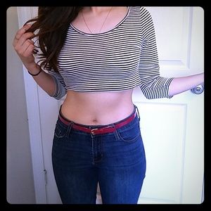 Striped crop top